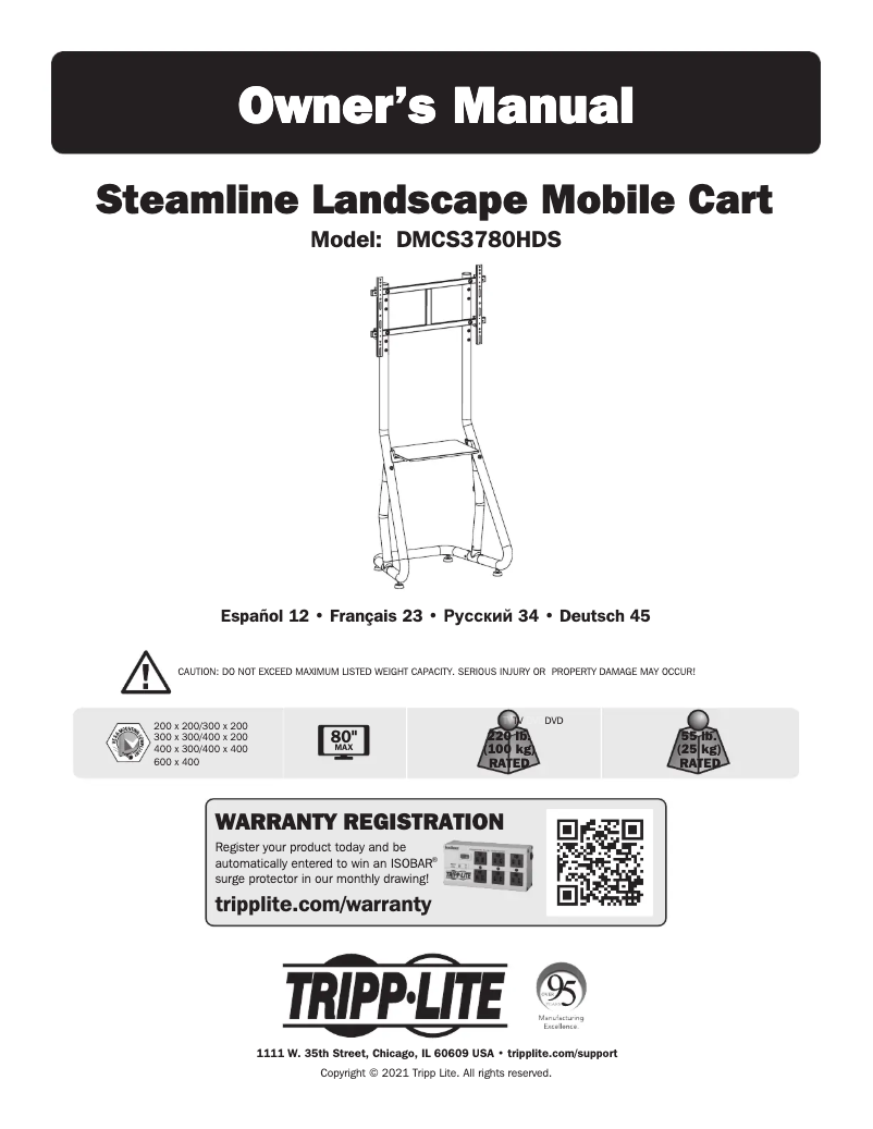 Página 1 del manual Manual de usuario Tripp Lite DMCS3780HDS