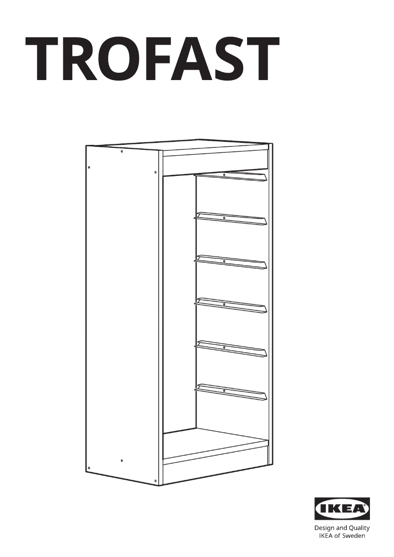 Page 1 de la notice Manuel utilisateur Ikea TROFAST 605.670.52