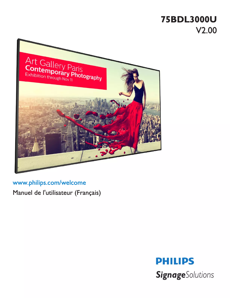 Page n°1 - Manuel utilisateur Philips Signage Solutions 75BDL3000U