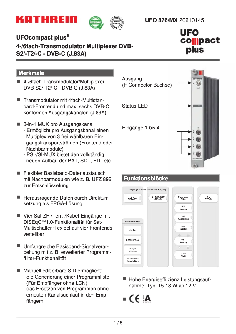 Image de la première page du manuel de l'appareil UFO 876/MX