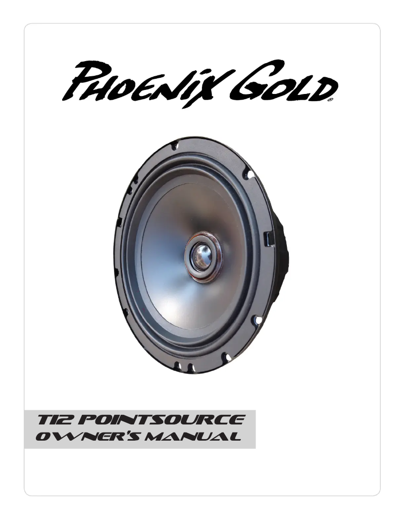 Page n°1 - Manuel utilisateur Phoenix Gold TI265PS