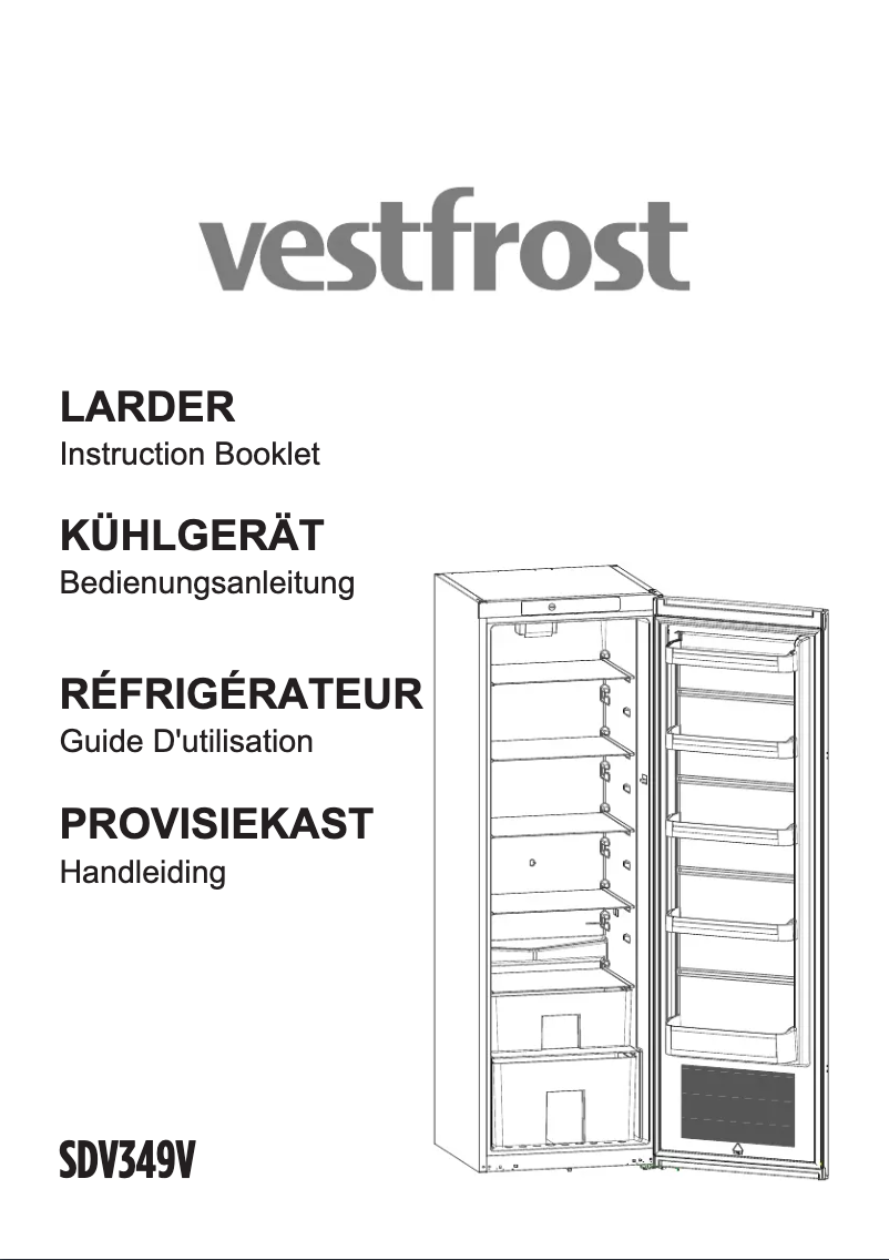 Page n°1 - Manuel utilisateur Vestfrost SDV349V