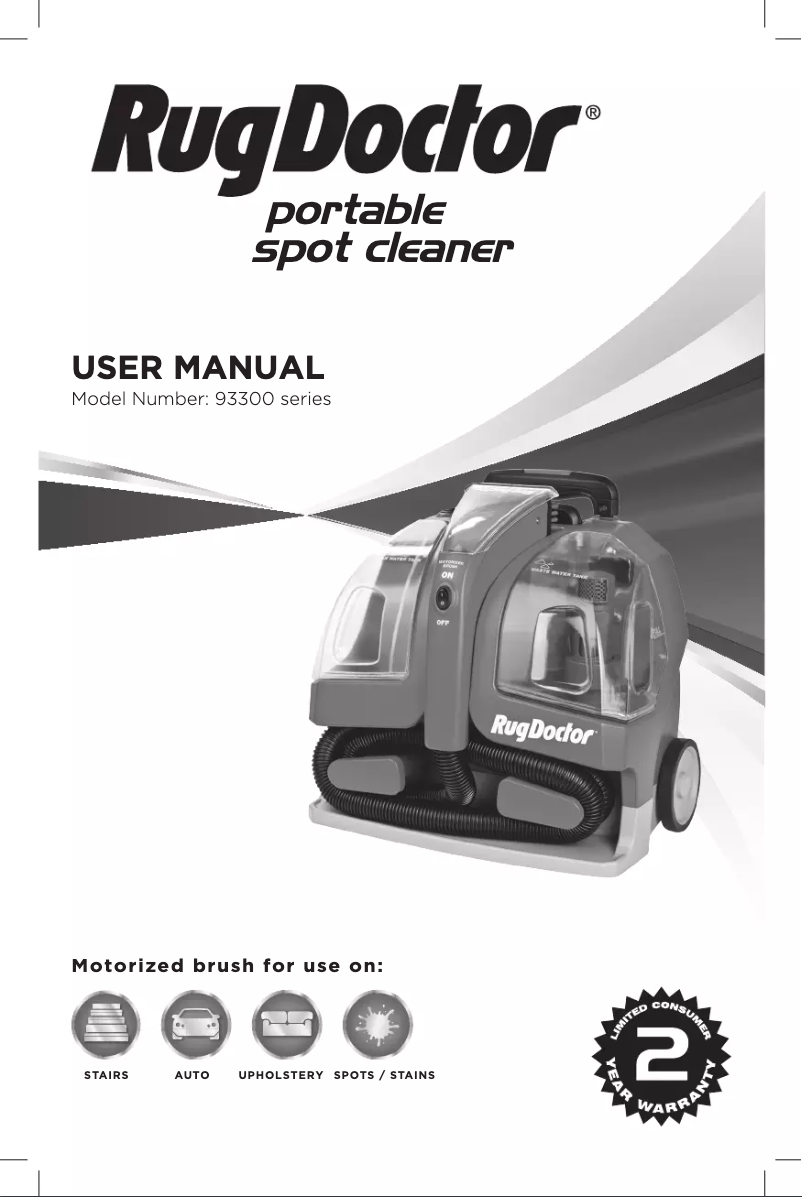 Page n°1 - Manuel utilisateur Rug Doctor 1093306