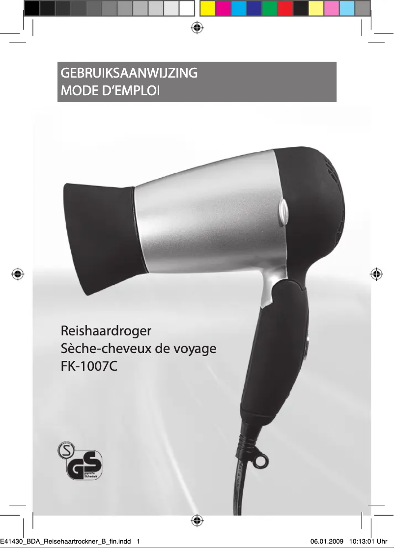 Image de la première page du manuel de l'appareil FK-1007C