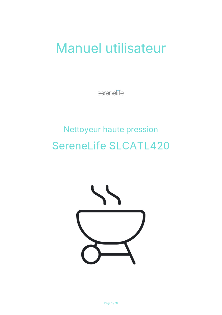 Page n°1 - Manuel utilisateur SereneLife SLCATL420