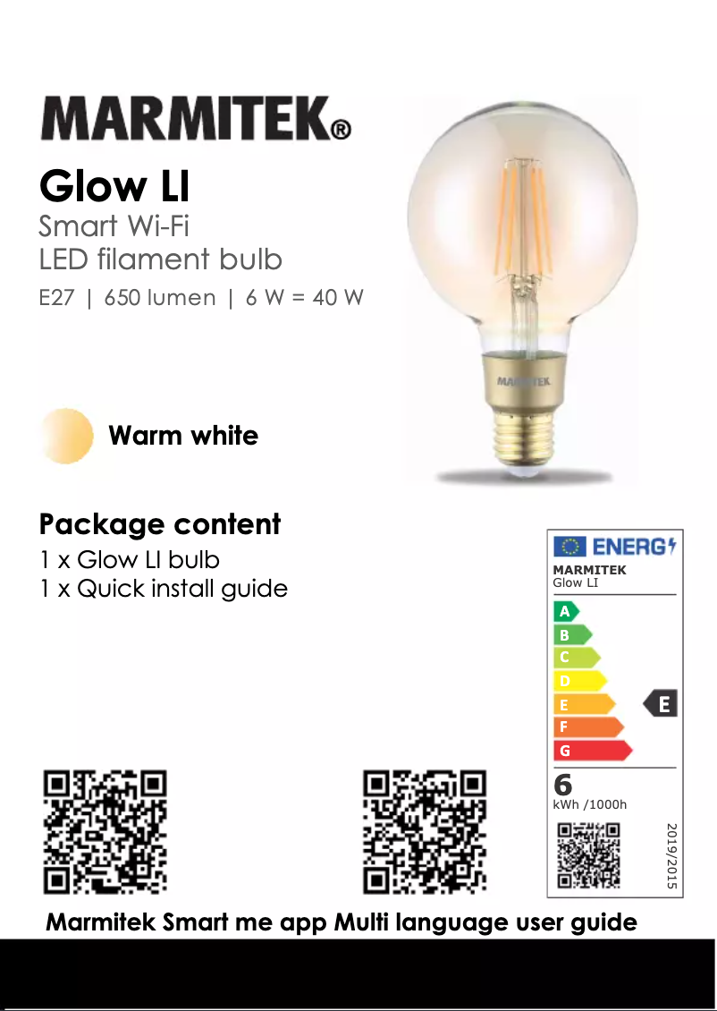 Page 1 de la notice Manuel utilisateur Marmitek Glow LI