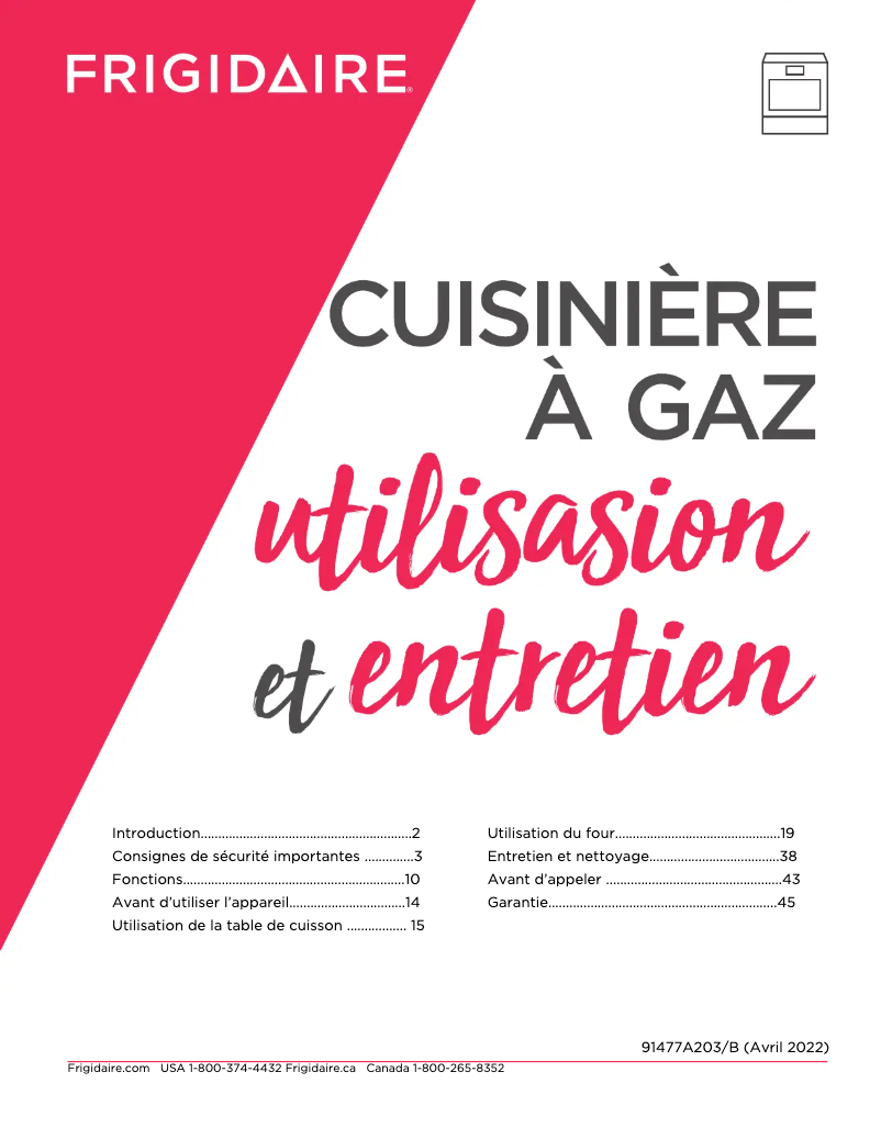 Image de la première page du manuel de l'appareil PCFG3670AF