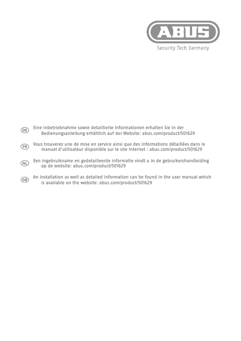 Page n°1 - Manuel utilisateur Abus SG Basic 501629