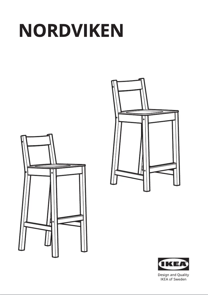 Page 1 de la notice Manuel utilisateur Ikea NORDVIKEN 904.885.48