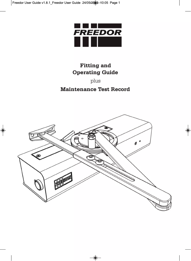 Image de la première page du manuel de l'appareil Freedor