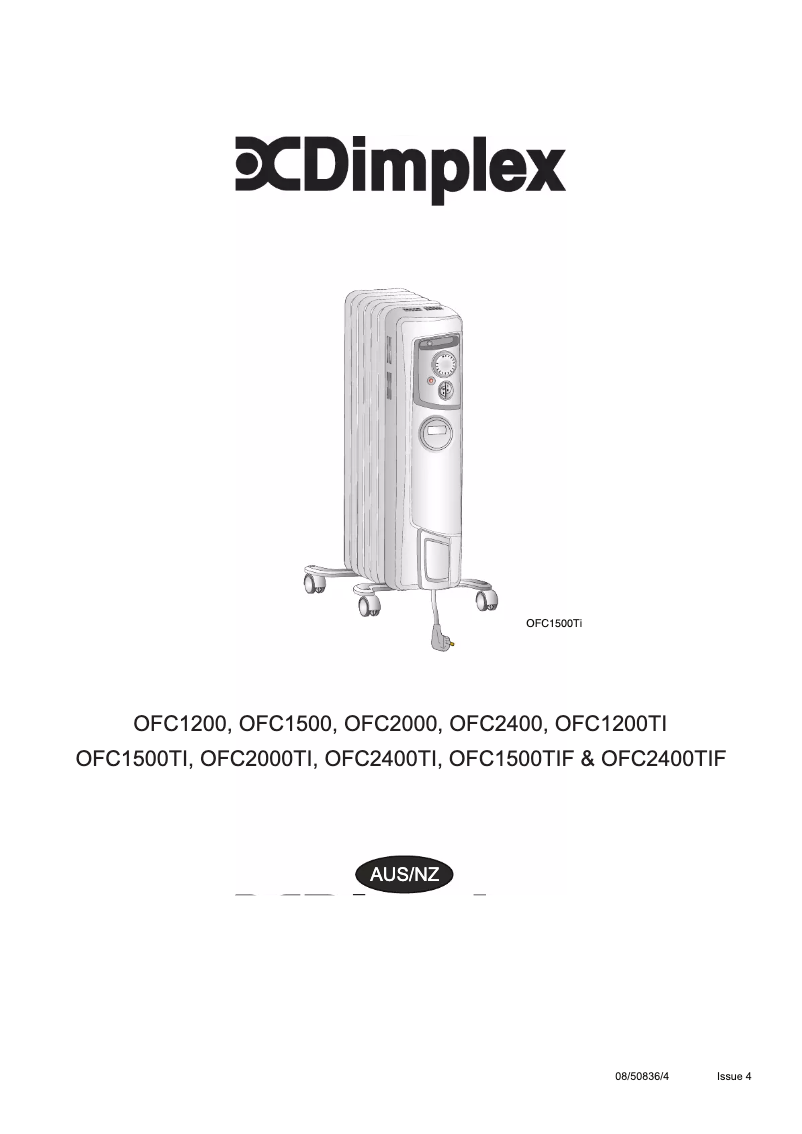 Page n°1 - Manuel utilisateur Dimplex OFRC10B