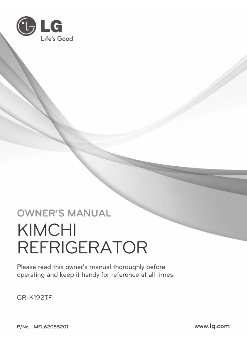 Image de la première page du manuel de l'appareil GR-K192TF