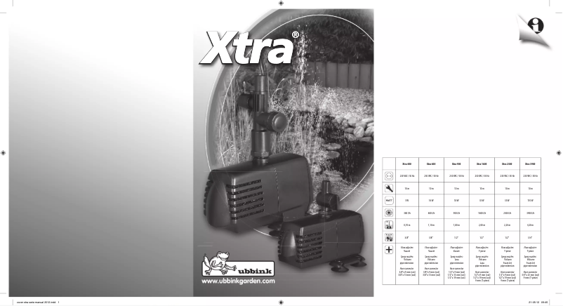 Page n°1 - Manuel utilisateur Ubbink Xtra