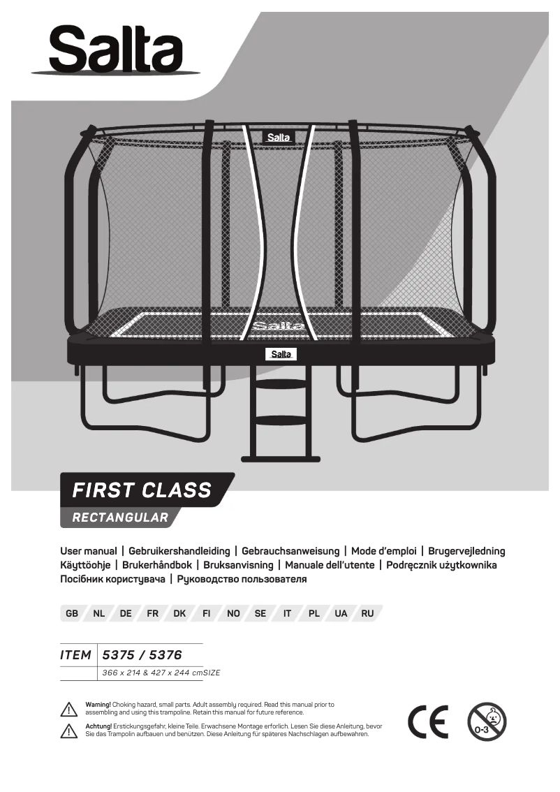 Page n°1 - Manuel utilisateur Salta First Class 5376