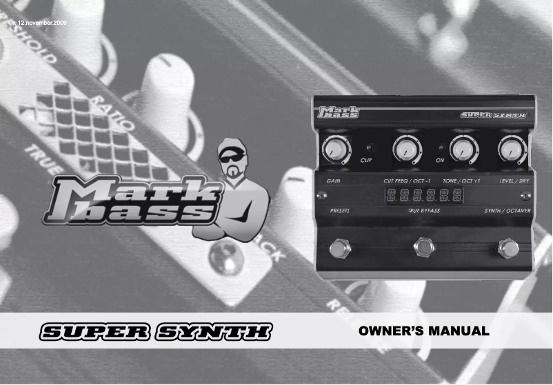 Image de la première page du manuel de l'appareil Super Synth