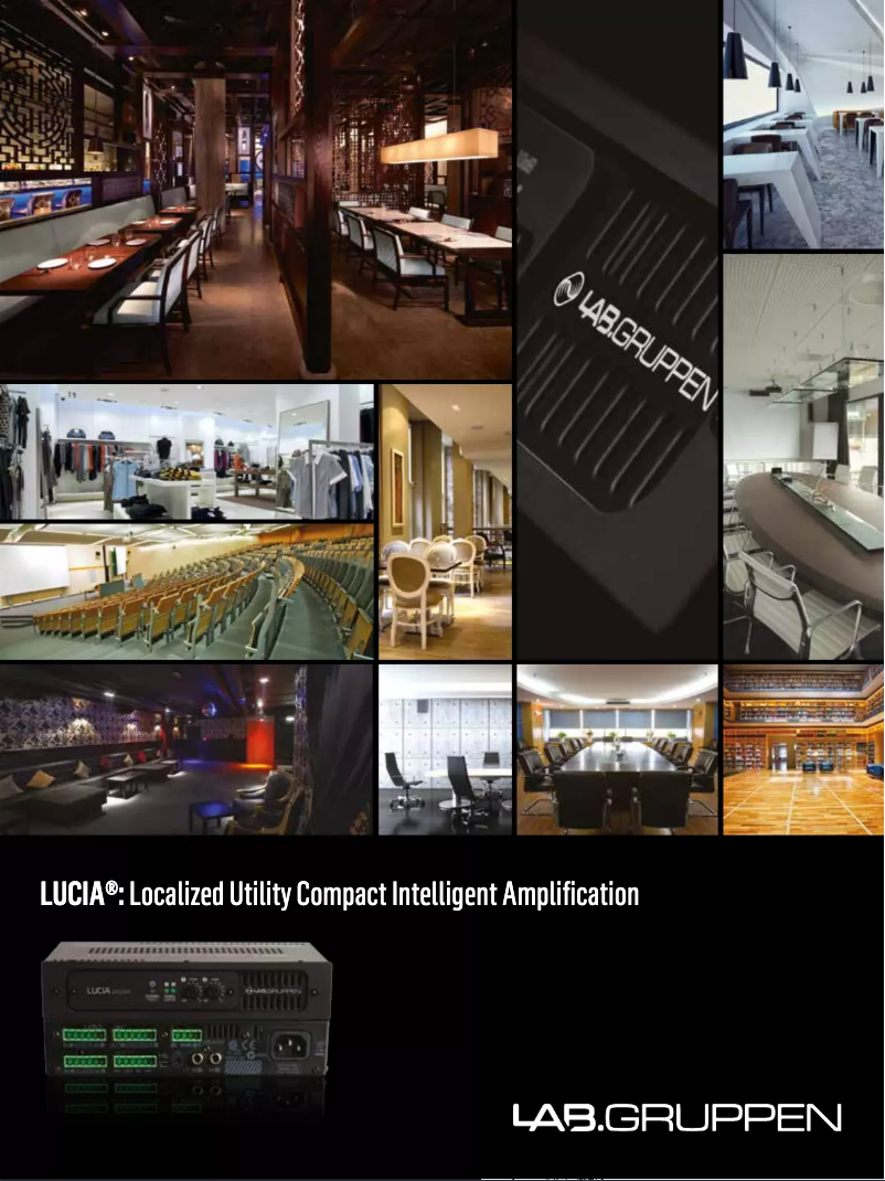 Page 1 de la notice Brochure Lab Gruppen LUCIA 120/2