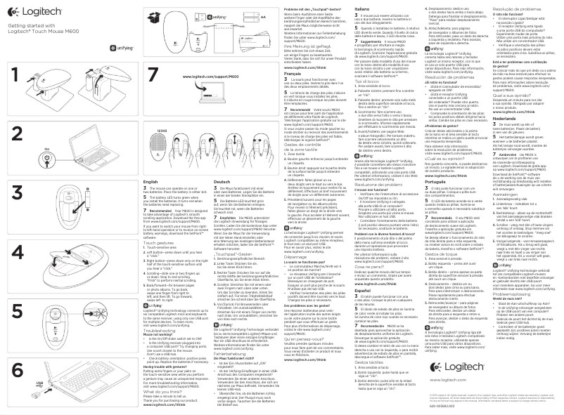 Page 1 de la notice Manuel utilisateur Logitech Touch M600