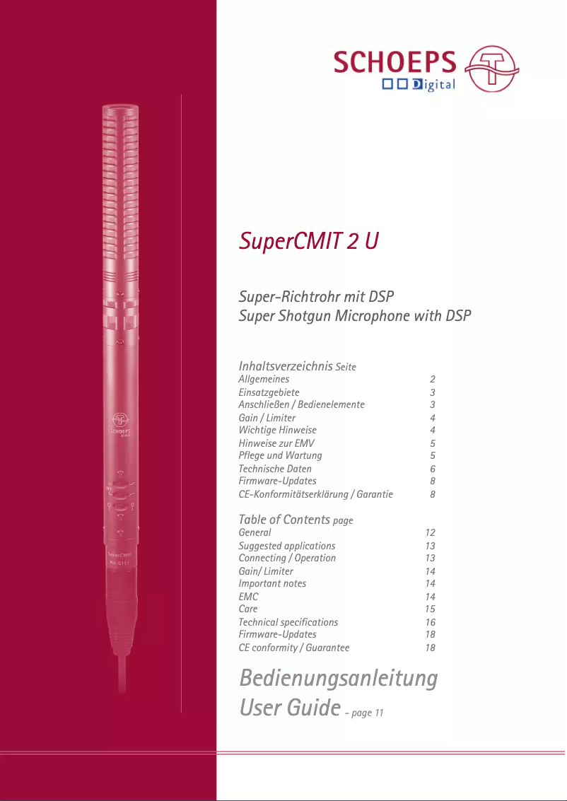 Image de la première page du manuel de l'appareil SuperCMIT 2 U