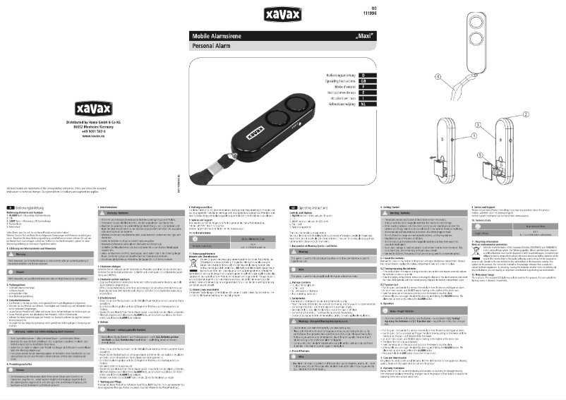 Image de la première page du manuel de l'appareil Maxi