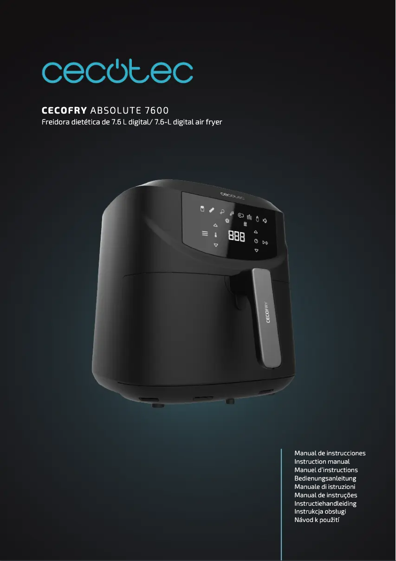 Page 1 de la notice Manuel utilisateur Cecotec Cecofry Absolute 7600