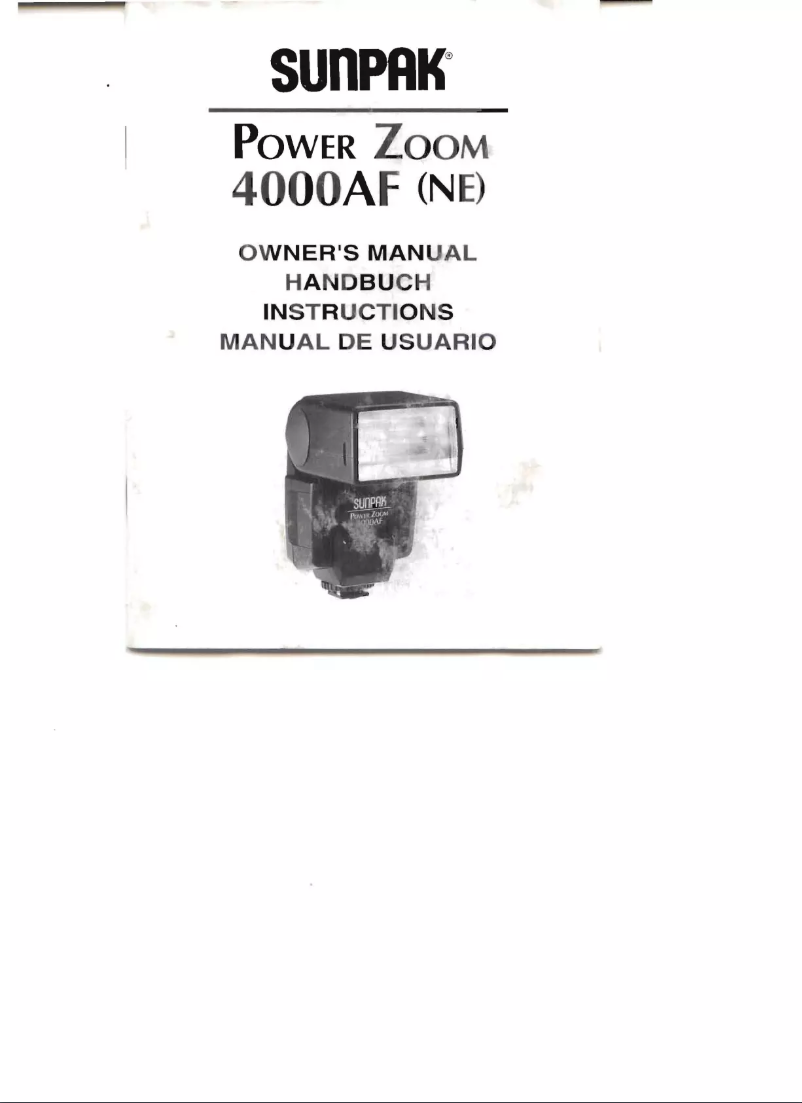 Page 1 de la notice Manuel utilisateur Sunpak Power Zoom 4000AF (NE)