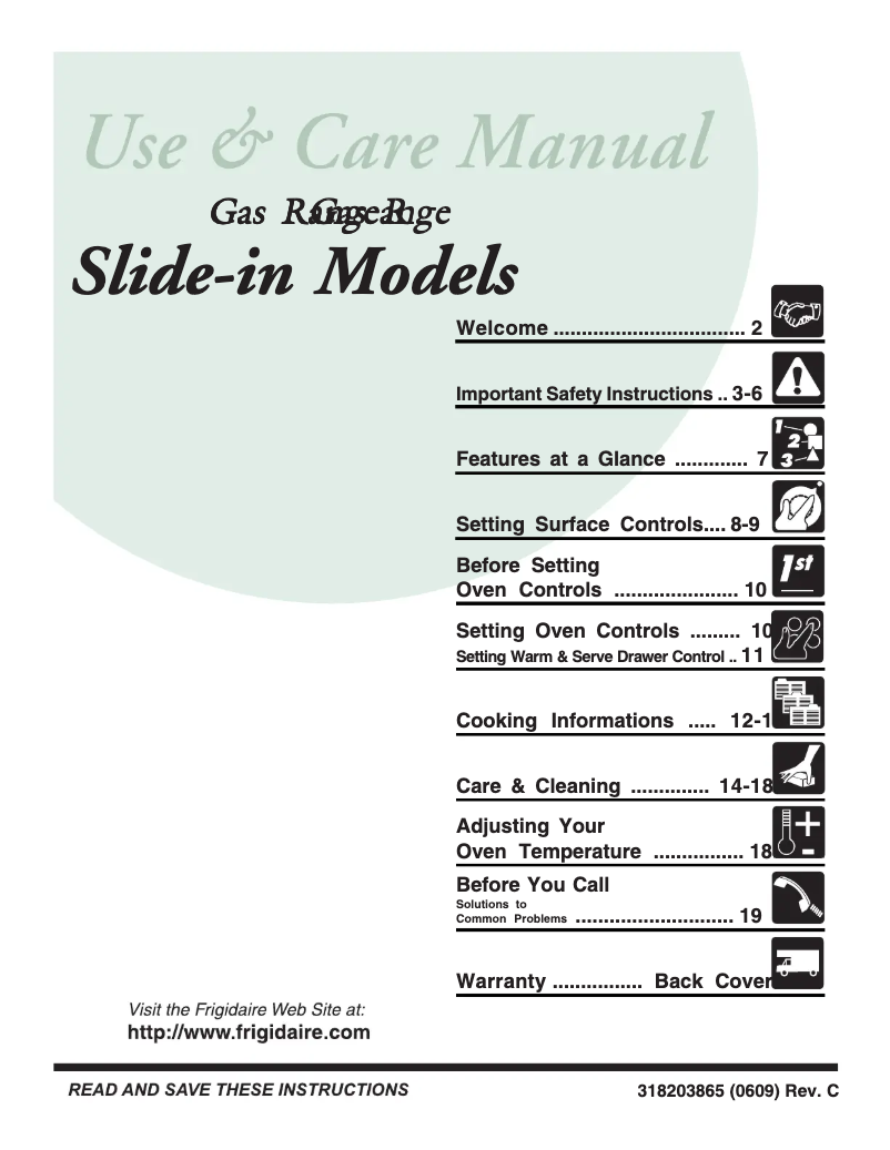Image de la première page du manuel de l'appareil FGS367EC
