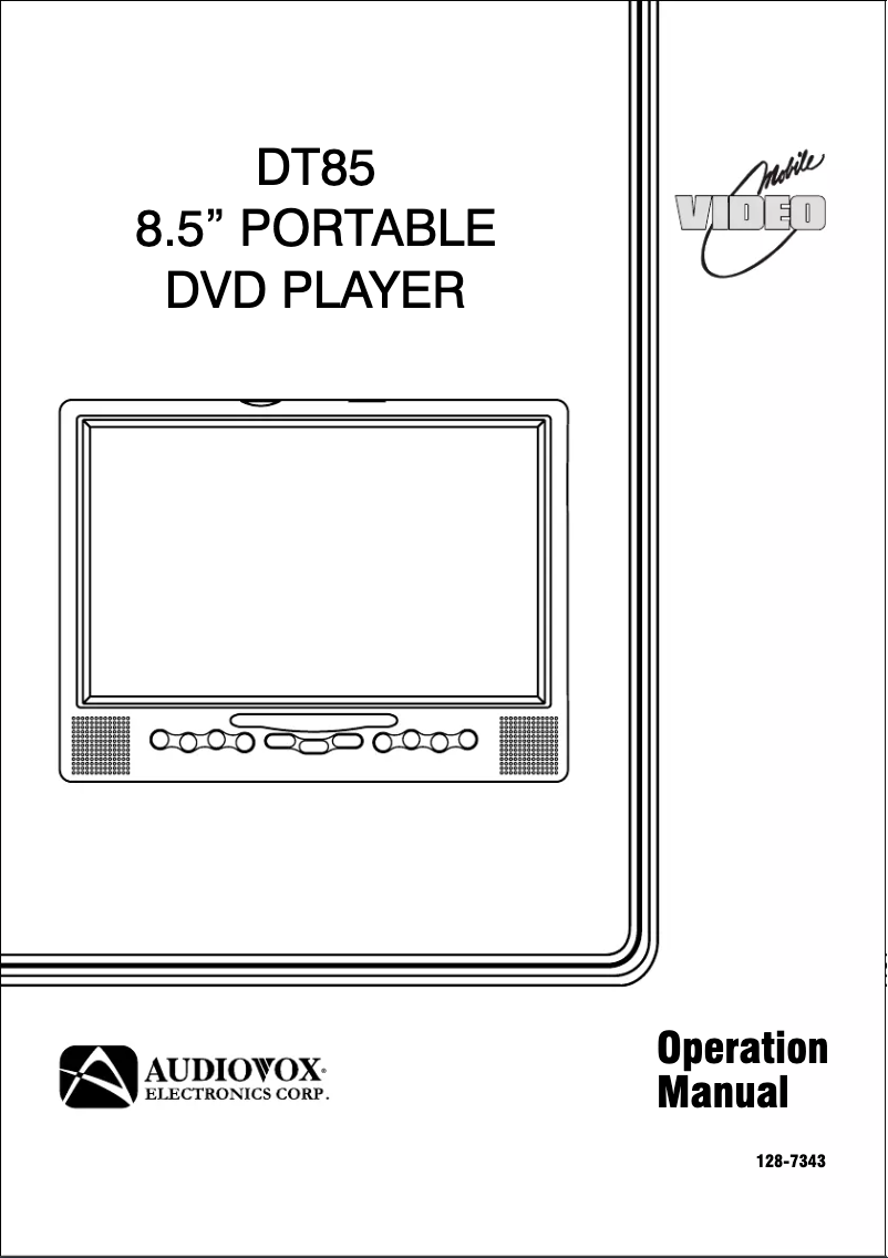 Image de la première page du manuel de l'appareil DT85