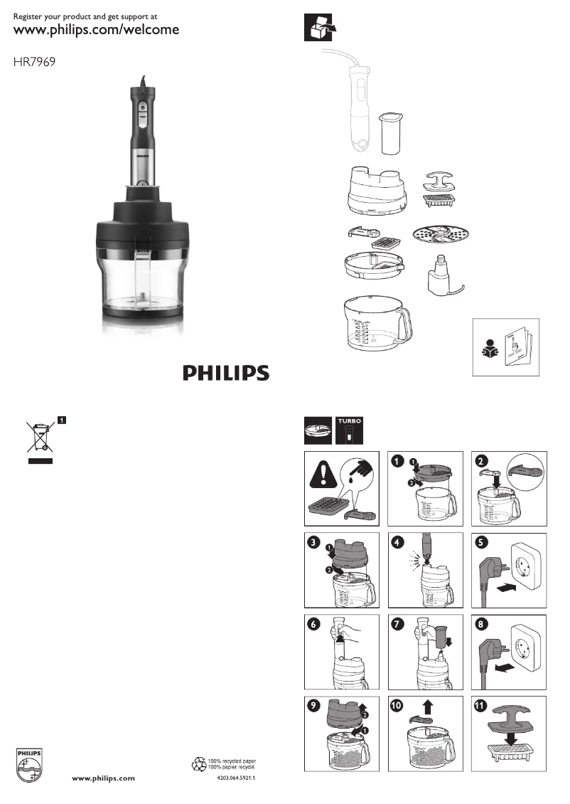 Page n°1 - Manuel utilisateur Philips Avance Collection HR7969