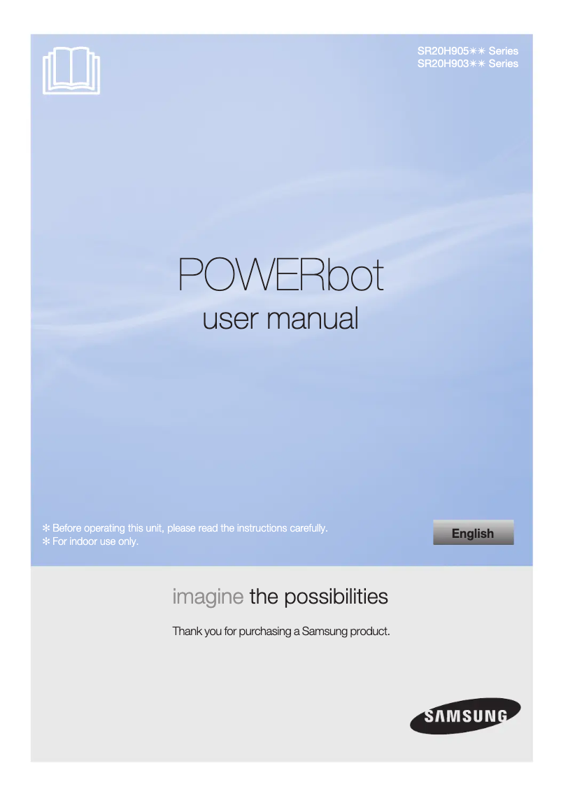 Page 1 de la notice Manuel utilisateur Samsung PowerBot VR20H9050UW