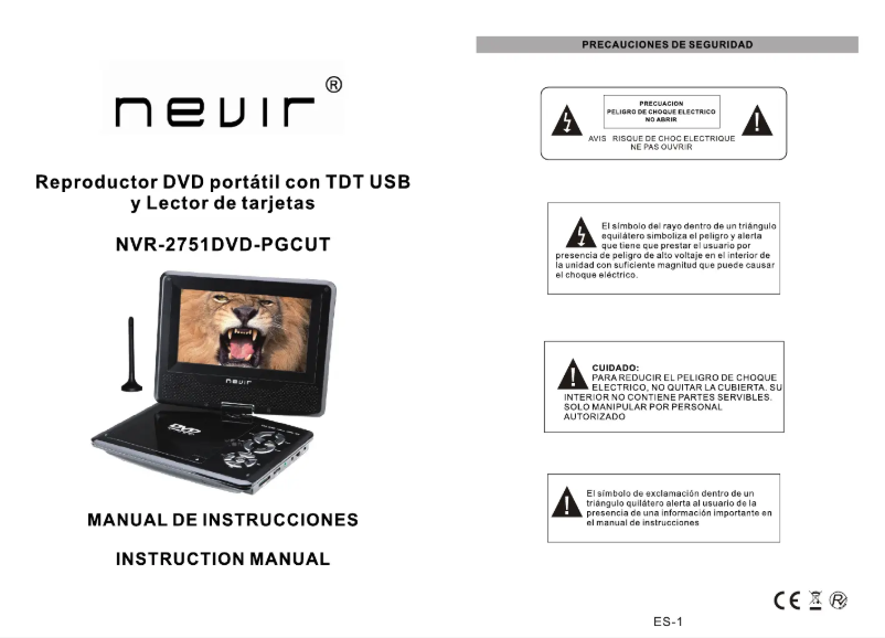 Page 1 de la notice Manuel utilisateur Nevir NVR-2751DVD