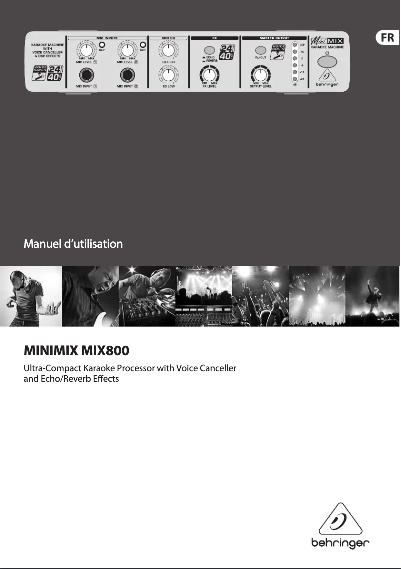 Page n°1 - Manuel utilisateur Behringer MINIMIX MIX800