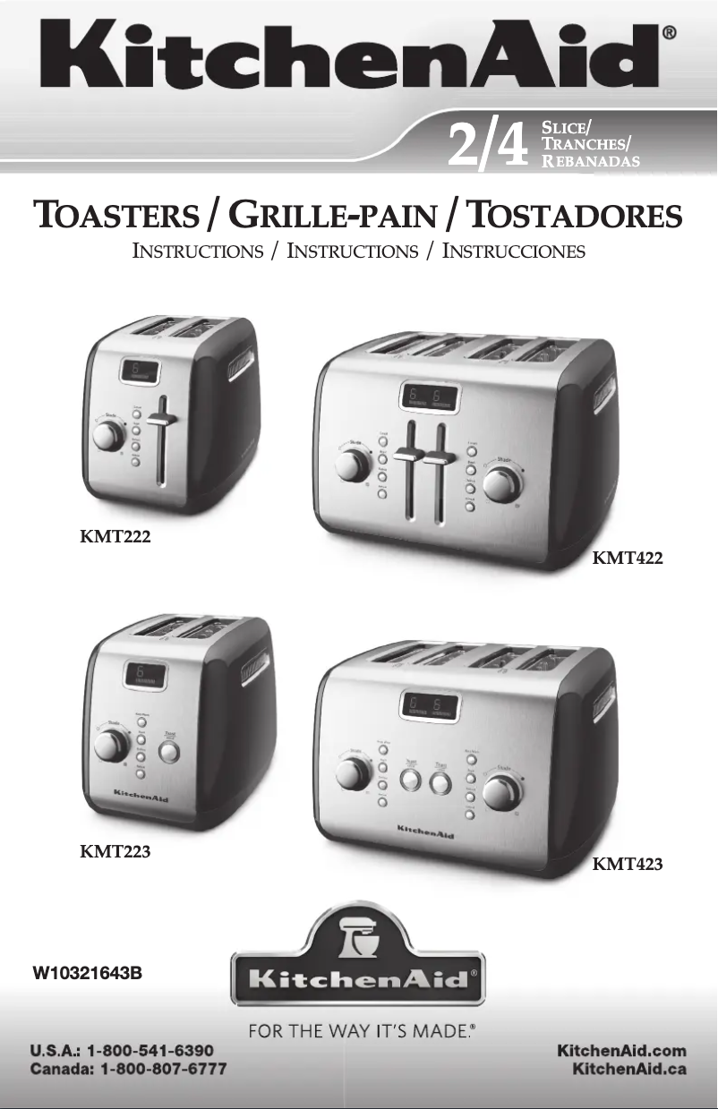 Page n°1 - Manuel utilisateur KitchenAid KMT222OB