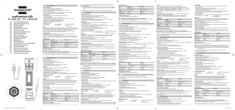Page 1 de la notice Manuel utilisateur Brennenstuhl TL 300 AF