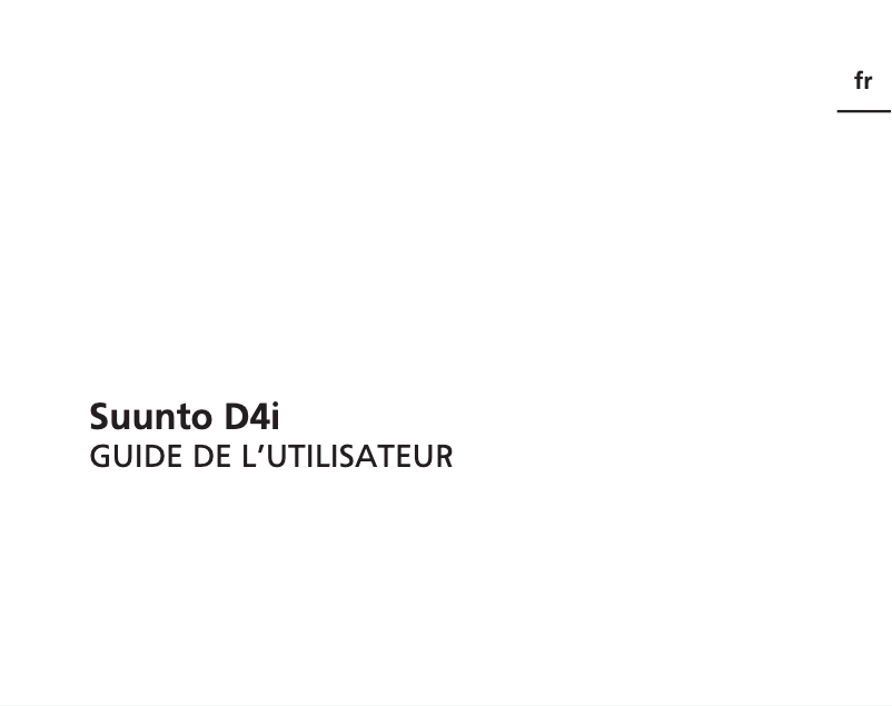 Página 1 del manual Manual de usuario Suunto D4i