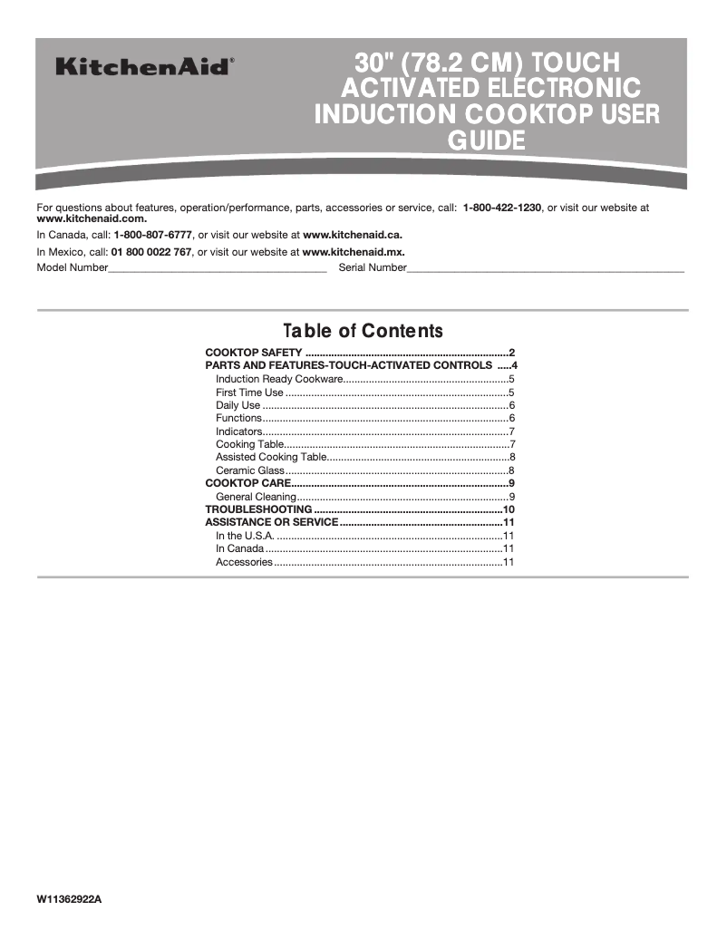 Page 1 de la notice Manuel utilisateur KitchenAid KCIG956JSS