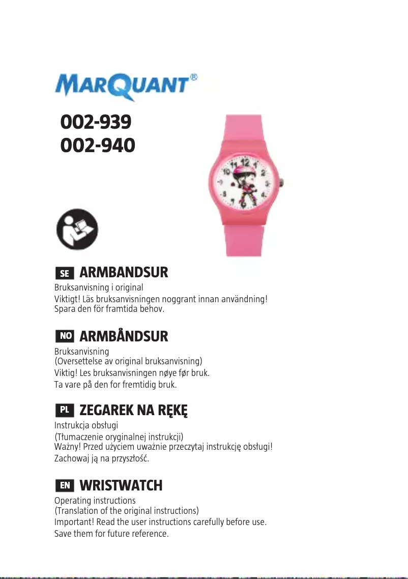Página 1 del manual Manual de usuario Marquant 002-939
