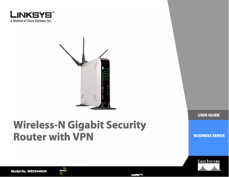 Página 1 del manual Manual de usuario Cisco WRVS4400n
