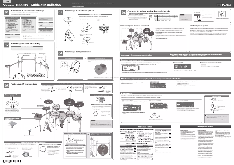Page n°1 - Guide d'installation Roland TD-50KV
