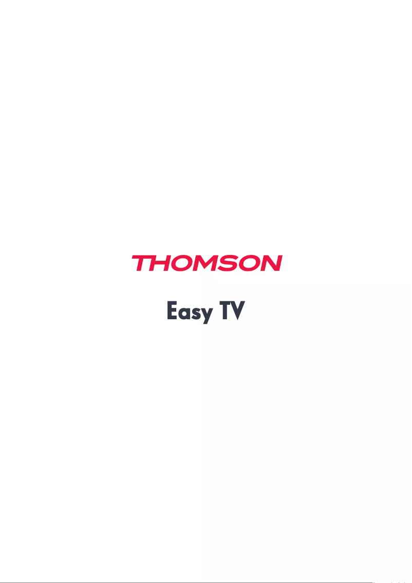 Page 1 de la notice Manuel utilisateur Thomson Easy TV