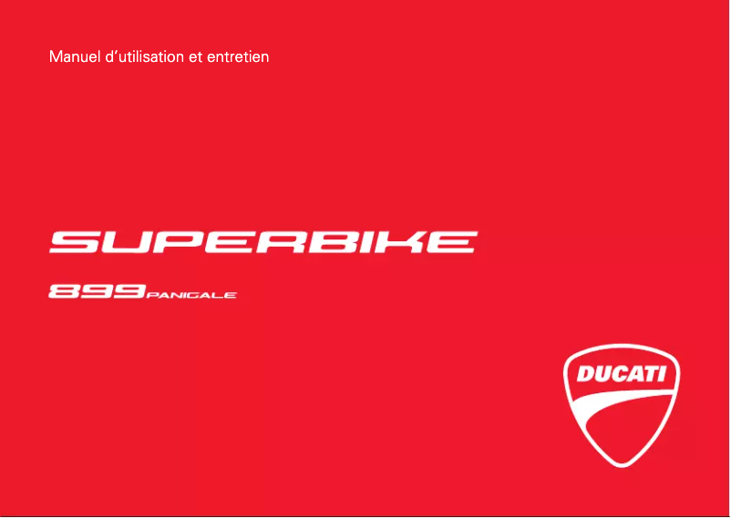 Image de la première page du manuel de l'appareil 899 Panigale (2015)