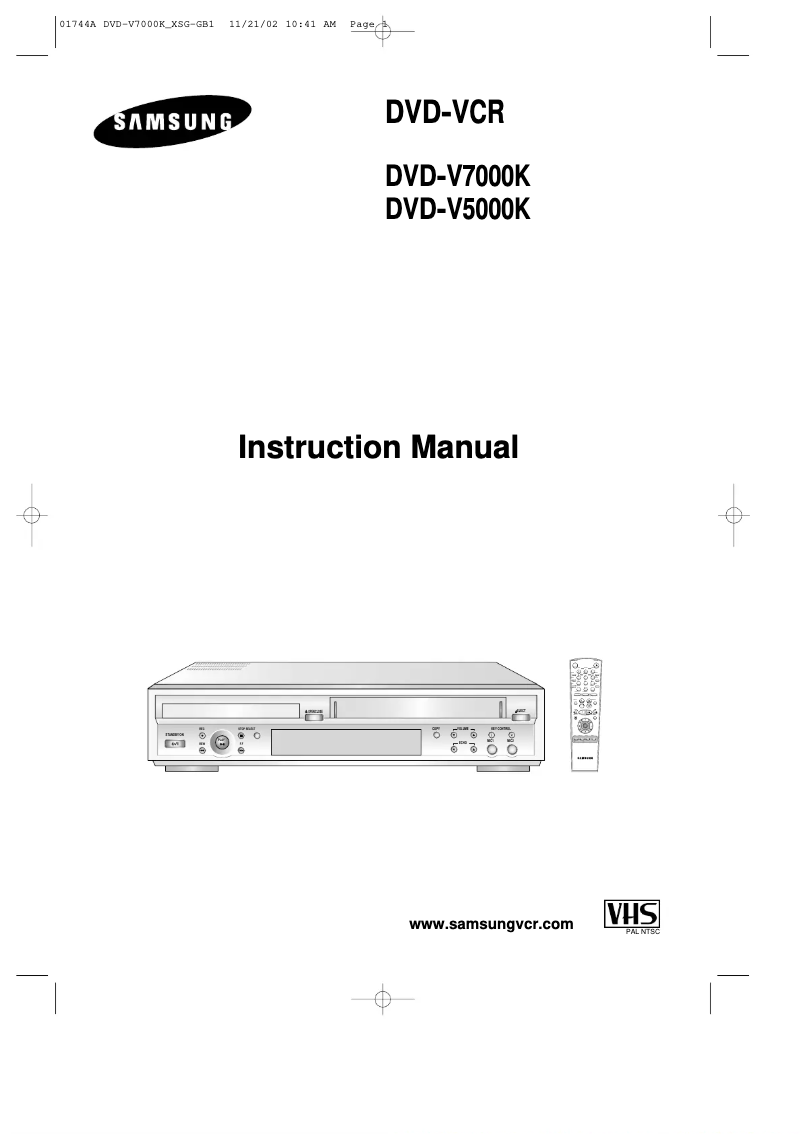 Page 1 de la notice Manuel utilisateur Samsung DVD-V5000K