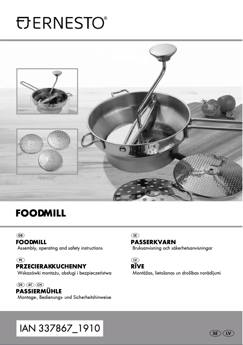 Page 1 de la notice Manuel utilisateur Ernesto IAN 352703