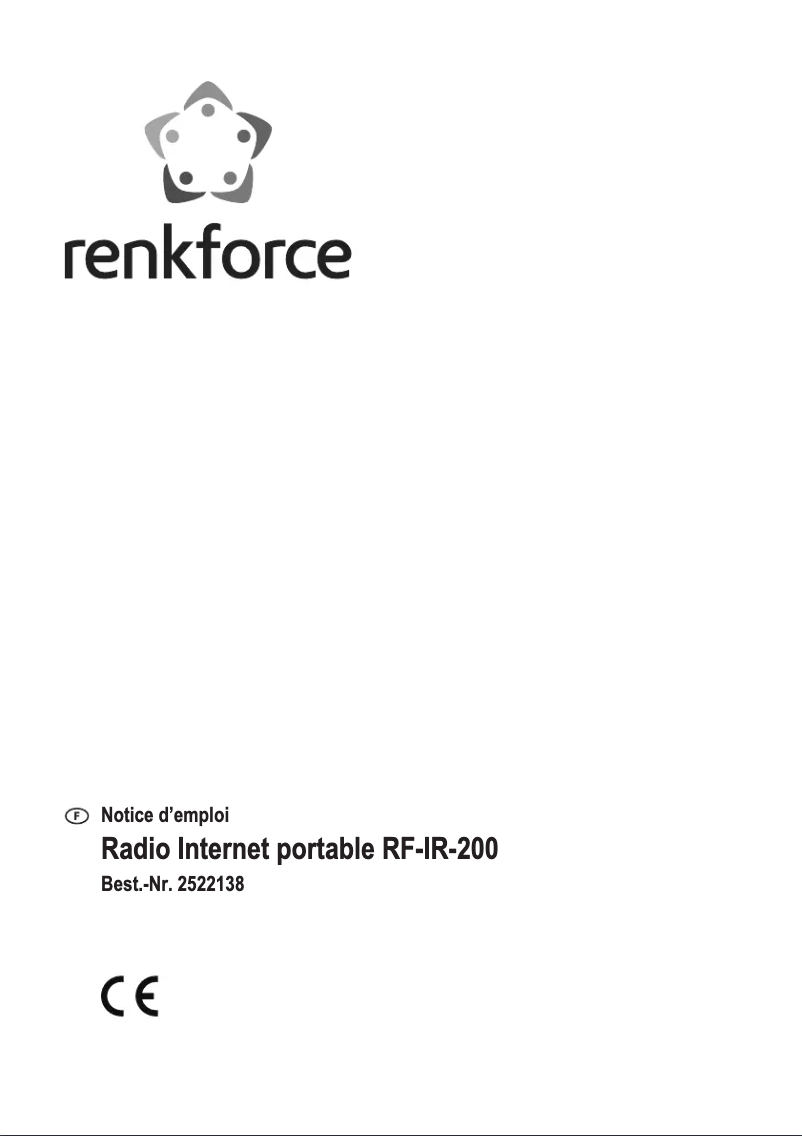Page 1 de la notice Manuel utilisateur Renkforce RF-IR-200