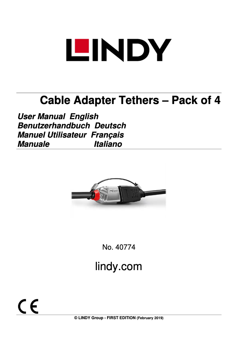 Page 1 de la notice Manuel utilisateur Lindy 40774