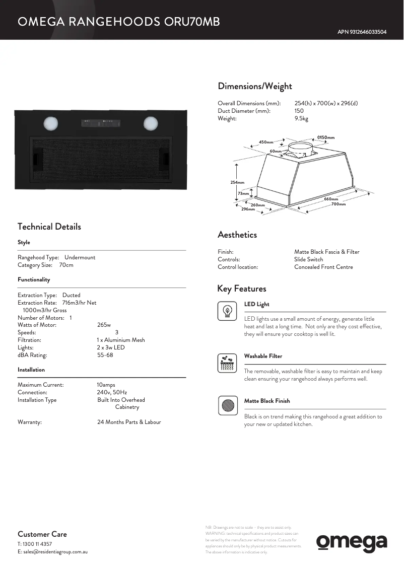 Image de la première page du manuel de l'appareil ORU70MB