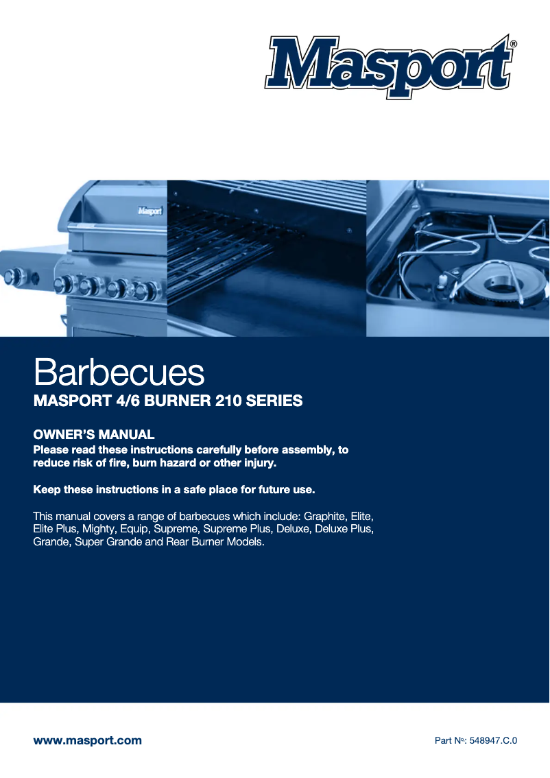 Page 1 de la notice Manuel utilisateur Masport Mighty