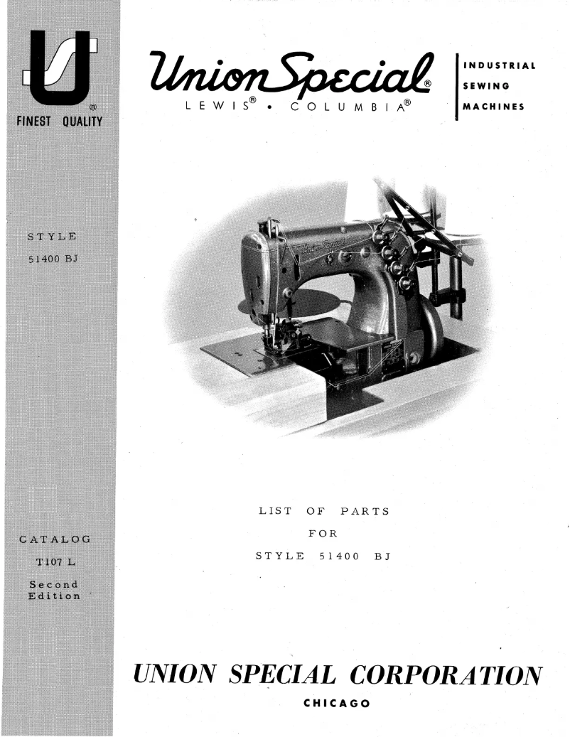 Page 1 de la notice Manuel utilisateur Union Special 51400BJ