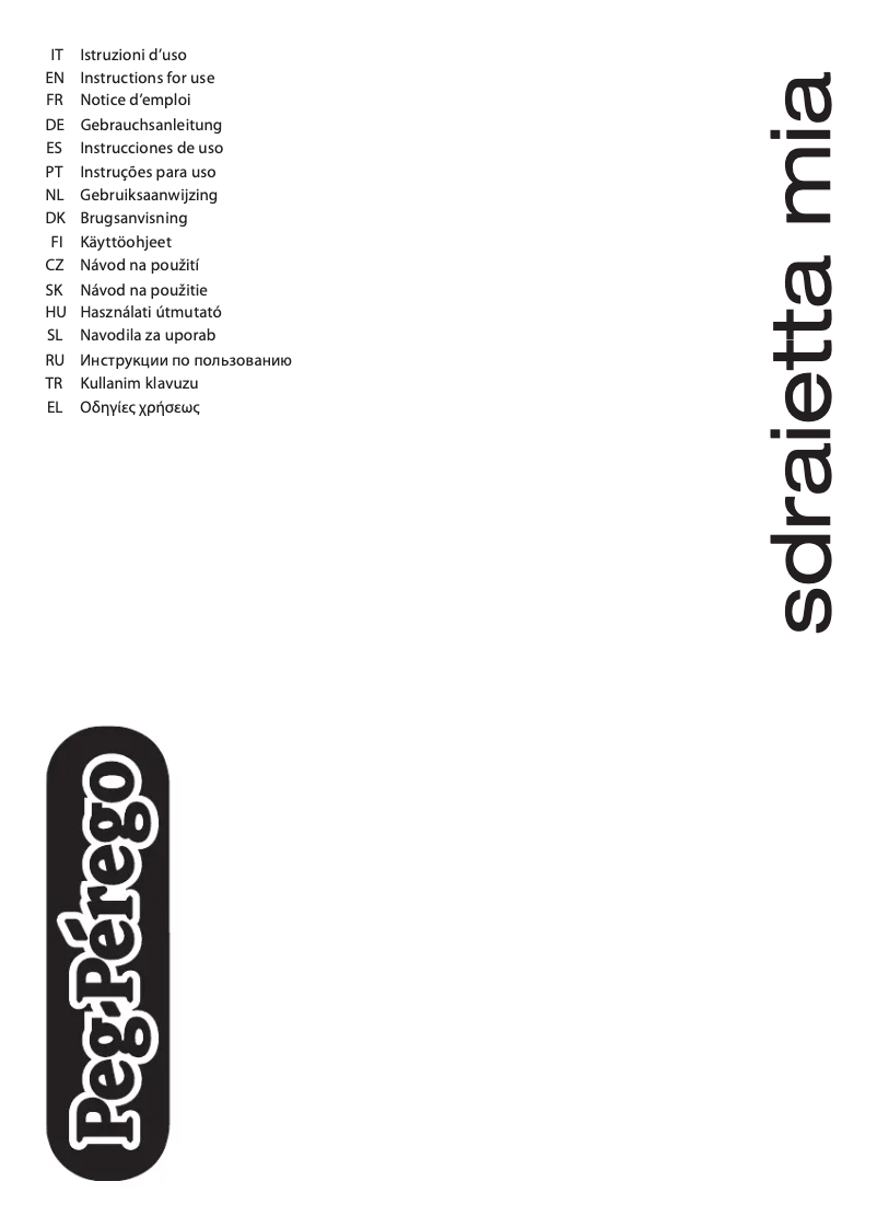 Page n°1 - Manuel utilisateur Peg Perego Sdraietta Mia