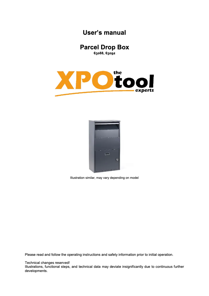 Image de la première page du manuel de l'appareil 63088