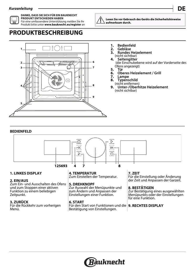 Page 1 de la notice Manuel utilisateur Bauknecht BIR4 DP8FS2 ES